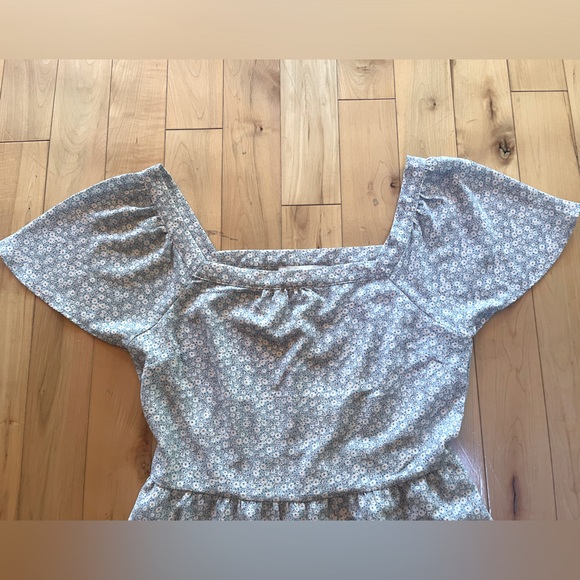 Monteau Teared Floral Square-Neck Dress - Picture 3 of 4